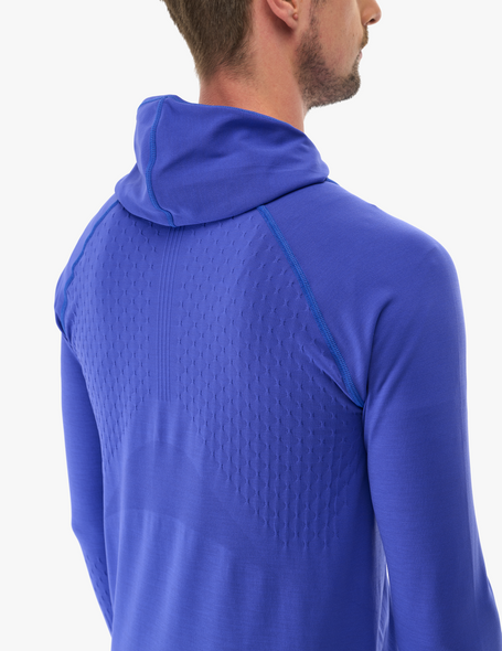 3D THERMO SEAMLESS HOODIE ZIP DAZZ BLUE, L