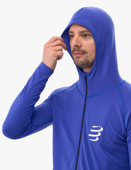 3D THERMO SEAMLESS HOODIE ZIP DAZZ BLUE, L