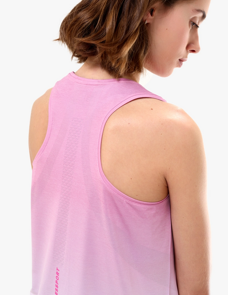 PERFORMANCE SINGLET W, BEGONIA/WHITE, M