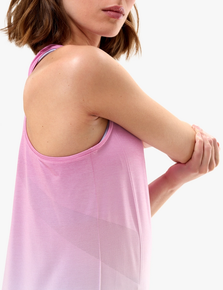 PERFORMANCE SINGLET W, BEGONIA/WHITE, M