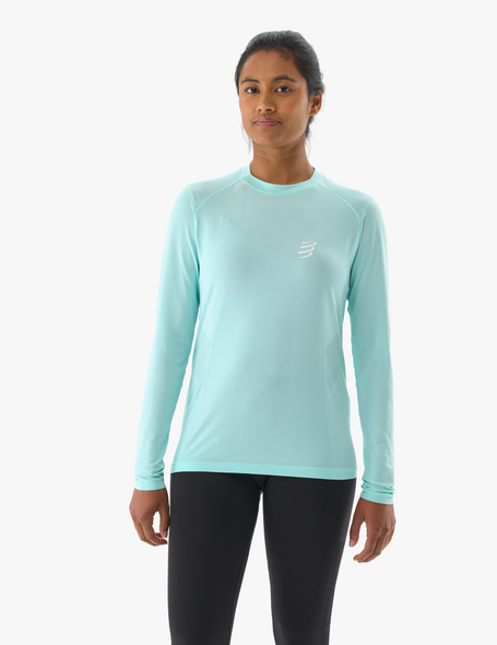 PERFORMANCE LS TSHIRT W SHELL BLUE, M