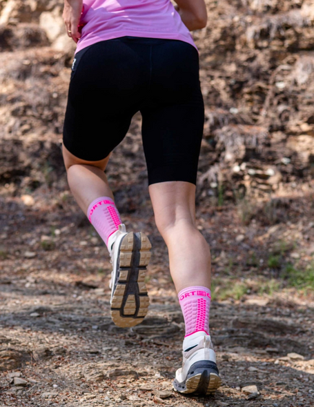 ULTRA TRAIL SOCKS V2.0, BEGONIA/NEON PINK,, T1
