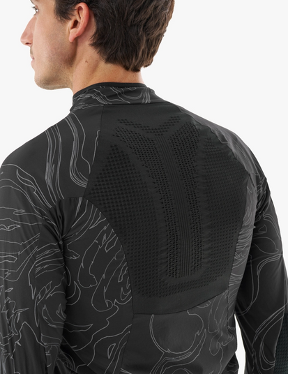 HURRICANESジャージ HURRICANE WINDPROOF JACKET M, BLACK/AURORA - COMPRESSPORT