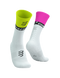 MID COMPRESSION SOCKS V2.0 WHITE/SAFE YELLOW/NEO PINK, T1