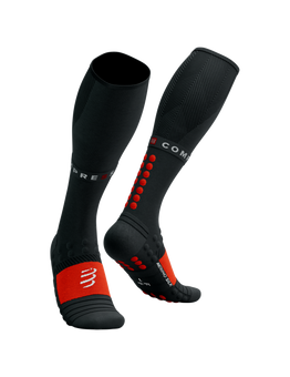 FULL SOCKS WINTER RUN BLACK/HIGH RISK RED, T2