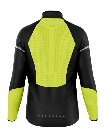 HURRICANE WINDPROOF JACKET FLASH M, BLACK/FLUO YELLOW, L