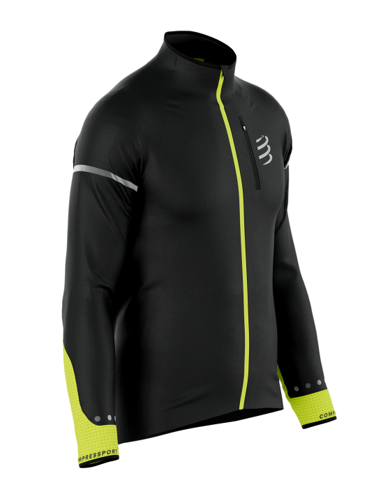 COMPRESSPORT Hurricane Windproof Jacket M – Giacca Uomo Antivento Per Corsa, Nero, Leggera E Traspirante, Perfetta Per Allenamenti Outdoor