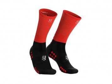 MID COMPRESSION SOCKS BLACK/RED, T2