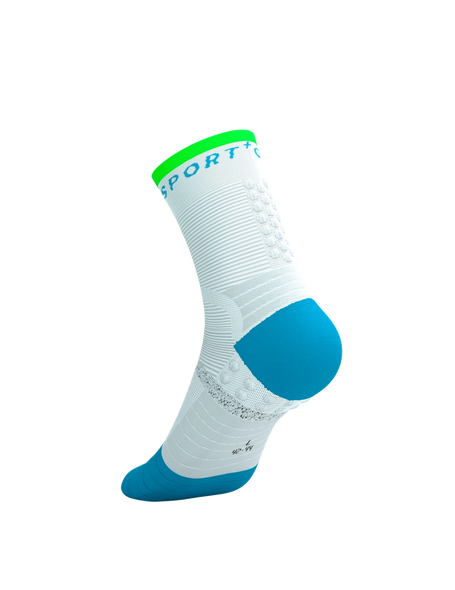 PRO MARATHON SOCKS V2.0 WHITE/NORSE BLUE/NEON GREEN, T3