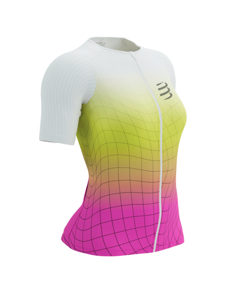 TRI POSTURAL AERO SS TOP W, SAFE YELLOW/NEO PINK, XS