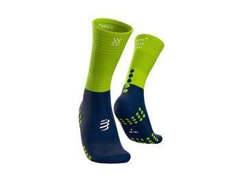 MID COMPRESSION SOCKS BLUE LIME, T2