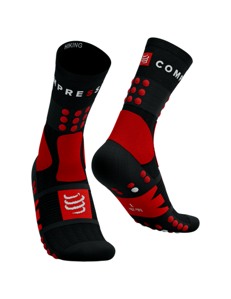 HIKING SOCKS, BLACK/CORE RED/WHITE, t2