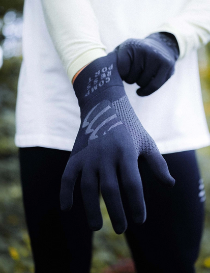 3D THERMO GLOVES, BLACK - COMPRESSPORT