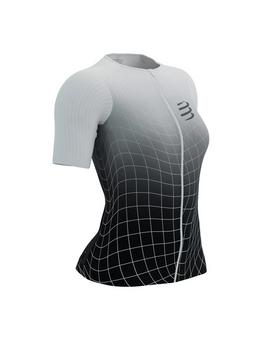 TRI POSTURAL AERO SS TOP W, BLACK/WHITE PRINT, S