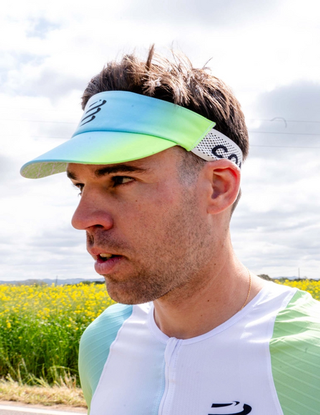 PRO RACING VISOR, STAR WHITE/BLUE-GREEN