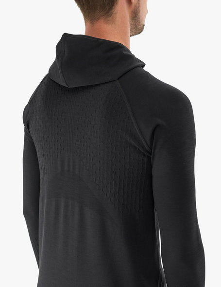 3D THERMO SEAMLESS HOODIE ZIP, BLACK, L